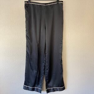 Bluebella Wren Satin Black Rose Dust Women's Elevated Loungewear Pajama Pant M